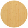 vidaXL Stolová doska Ø90x4 cm bambus - Hnedá - 44966-186407