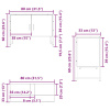 vidaXL Skrinka pod umývadlo Čierny dub 80x33x60 cm Drevotriesková doska - Čierna - 268020-284682