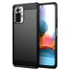 Techsuit Carbon Silicone puzdro pre Xiaomi Redmi Note 10 Pro / Note 10 Pro Max – čierne KF235087