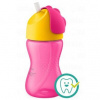Avent hrnček so slamkou ružový 300ml