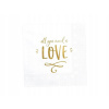 PartyDeco servítky All you need is love 33x33cm