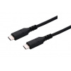 C-TECH CB-USB4-05B USB 4.0, Type-C (CM/CM), PD 100W, 40Gbps, 0,5m, černý
