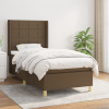 vidaXL Posteľný rám boxsping s matracom hnedý 90x200 cm látka - Hnedá - 176558-110742