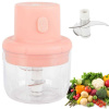 Aku. prenosný sekáčik na zeleninu a bylinky 250ml USB ružový