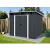 Riwall PRO RMSP 9x8 Anthracite LUX - záhradný domček kovový 2,4 x 2,8 m T-PS0908-A