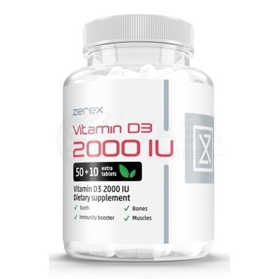 Zerex Vitamín D3 2000 IU 60 tabliet