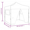 vidaXL Krémový skladací párty stan so 4 stenami 3 x 3 m - Krémová - 69677-24492
