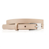 Brødrene Dámsky kožený opasok 95 cm | béžová O-OPD27/BEIGE95
