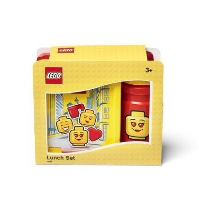 LEGO® Iconic Girl desiatový set fľašu a box žltá červená