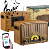 Sieťové/batériové rádio AM FM SW Retropolis Memphis Bluetooth microSD USB