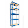 Kovový regál Biedrax 60 x 60 x 210 cm, modrý - 5 políc MDF