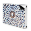Magnetický kryt na radiátor Kruh kamenů 80x60 cm
