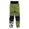 Wamu Softshellové nohavice detské Maskáč khaki Veľ. 152-158