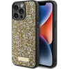 Guess Guess GUHCP15LPFGSBSD iPhone 15 Pro 6.1 žluté pevné pouzdro s drahokamenným kovovým logem