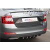 Milotec zadný difúzor s prevlekmi striebornými Škoda Octavia III + Octavia III Facelift (ABS čierna metalíza)