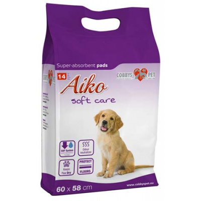 Podložka absorpčná pre psov Aiko Soft Care 60x58cm 14ks