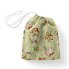 Biante Bavlnený vak/vrecko na prezuvky Sandra SA-474 Žabky a zvieratká medzi hubami na zelenom