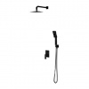 OMNIRES Baretti - Sprchový set s batériou pod omietku, s telesom, 20x20 cm, 3 prúdy, matná čierna SYSBA10BL