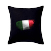 Talianska vlajka ohryzaná - Vankúš 50x50 - 50x50 - Iba poťah ( Čierna )