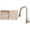Set Alveus (dřez Cortina 140 Beige 55, bez excentru + baterie Primrose - PS Beige 55) SETA25177