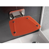 Ravak OVO-B II-ORANGE Sedátko do sprchy, sklopné, hranaté + CLEANER čistič B8F0000053