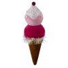 Dekoracia MagicHome Candy Line, zmrzlina, červená, 16 cm, závesná
