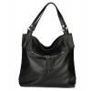 Kožená kabelka na rameno 640 čierna MADE IN ITALY
