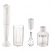 Alessi Tyčový mixér PLISSÉ 34 cm, sada 4 ks, biela, plast