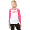 detské tričko VANS GIRLS CHECK MY SHINE RAGLAN Fuchsia Purple/White L