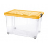 Tontarelli Úložný box s klipom a kolieskami PUZZLE 60 l transparent/oranžová 8035640ABV