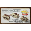 Wooden City 3D puzzle mini sada Widgets: Dopravní prostředky 36 ks