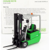 Ros-model Cesab B316 Carrello Elevatore Verticale - vertikálny zberač objednávok 3 kolieska 1:23 zelená čierna