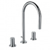 Laufen Kartell - Umývadlová 3-otvorová stojančeková batéria, chróm H3123330042211