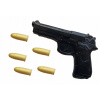 Id_2576 CUKROVÁ PIŠTOĽ POLÍCIA TORTA KĽUČKA GNAT BERETTA GLOCK NÁBOJE