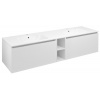 Sapho Sapho, LOREA skrinka s dvojumývadlom 181x46x51,5cm (80+20+80cm), biela matná, LE080-3131-04