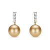 Zlaté náušnice s perlou južného Pacifiku a diamantmi KLENOTA E0658903