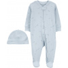CARTERS CARTER'S Set 2dielny overal, čiapka Blue Paper Airplane chlapec MFL 6m/ veľ. 68