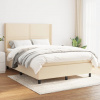 vidaXL Boxspring posteľ s matracom krémový 140x190 cm látka - Krémová - 176559-110733