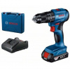 Bosch Náradie - 18V AKU vŕtací skrutkovač s príklepom, 1x aku 2,0 Ah, nabíjačka 06019K3101