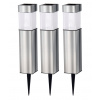 Grundig Solární LED lampa sada 3 ks nerez ED-290048