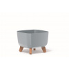 kvetináč 29cm GRACIA SQUARE DGQL300-443U svetlo sivý plastový PROSPERPLAST