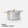 Kastról FABINI & Forejt, ø 24 cm (5,5 l) - Nerezový beznitový kastról z viacvrstvovej nerezovej ocele s pokrievkou