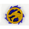 69567pb01 Pearl Gold Ring 3 x 3 with Dragon Head (Ninjago Storm Amulet) (Perleťový zlatý kroužek 3 x 3 s dračí hlavou (Amulet Ninjago Storm))