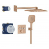 Grohe GROHTHERM SMARTCONTROL sprchový set s podomítkovou termostatickou baterií, horní sprcha, ruční sprcha se 3 proudy, hadice, držák, Water Saving, kartáčovaný warm sunset