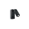 Nástenné svietidlo Ideal lux 142241 PAGE AP1 SQUARE NERO 1xLED 3W/210lm 3000K čierna