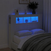VidaXL Čelo postele s LED, biele, 120x18,5x103,5 cm