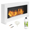 Voľne stojaci biokrb Nice-house 90 x 40 x 12 cm biely, čierny