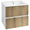 Aqualine PANEDA STRIP umývadlová skrinka 59,5x55x45,2cm, dub emporio, PN360