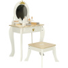 KIK KX3775 Toaletný stolík so stoličkou, zrkadlom a príslušenstvom 5903039750968