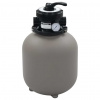 vidaXL Bazénový pieskový filter so 4 polohovým ventilom sivý 350 mm - 99576-61717